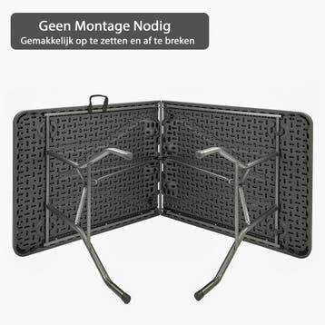MaxxGarden Vouwtafel - Tuintafel - 180x70x74 - Rattan loo..., Verzenden, Nieuw
