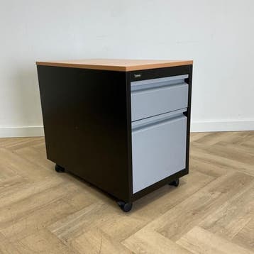 Emmein ladeblok vv 2 lades (hxbxd) 76x44x66 cm , zwart -, Ophalen of Verzenden, Gebruikt