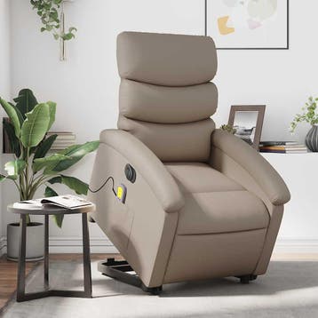 vidaXL Sta-op-massagestoel elektrisch kunstleer, Verzenden, Nieuw