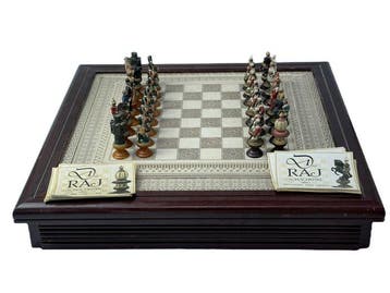 Franklin Mint - Schaakspel - The Raj Chess Game Pawn of the, Antiek en Kunst