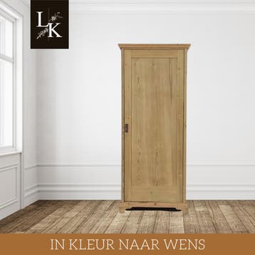 1-deurs kast met vakken – massief hout – direct leverbaar, Antiek en Kunst