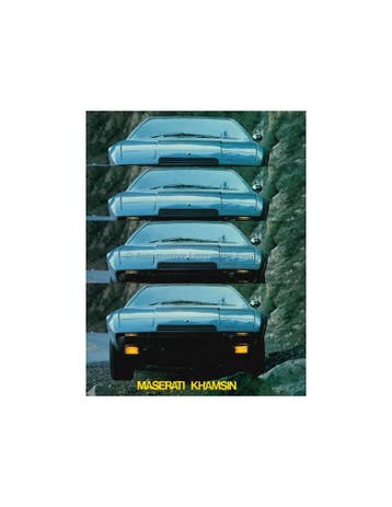 1976 MASERATI KHAMSIN BROCHURE ENGELS (USA), Nieuw, Author