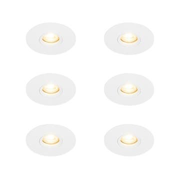 Set van 6 Moderne inbouwspot wit 12 cm - Buco, Verzenden, Nieuw