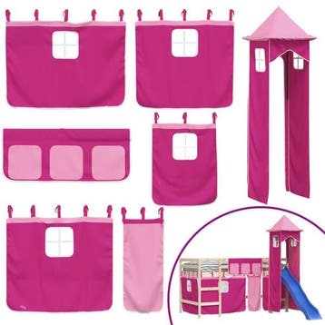 Bedtent roze hoogslaper set | retourdeal 46% korting, Ophalen of Verzenden, Zo goed als nieuw, Gordijnen of Lamellen