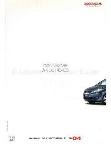 2004 HONDA PROGRAMMA BROCHURE FRANS, Nieuw, Honda, Author