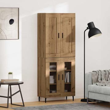 vidaXL buffetkast 2 st Artisan Eiken 69,5 x 34 x 180 cm, Minder dan 50 cm, Verzenden, Nieuw, Minder dan 100 cm