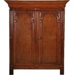 Tweedeurs poortkast ca 1670 Hollands of Utrechts de zijpane, Ophalen of Verzenden