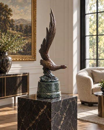 Milo (1910-1978) - after - sculptuur, Bronzen fazant - 50.8