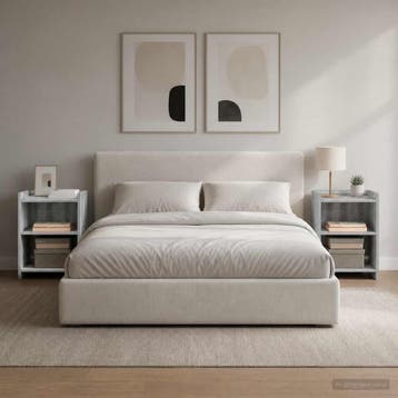 vidaXL Nachtkastjes 2 st Grijs Sonoma 40 x 30 x 60 cm, Minder dan 45 cm, Verzenden, Nieuw, 55 tot 70 cm