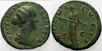 As 161/176 Rom Kaiserzeit Faustina Minor, 161-176 (gemahl..., Verzenden