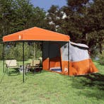vidaXL Camping Tent Set met dak 2 pcs Oranje Taffeta en Stof, Verzenden, Nieuw, Tot en met 2