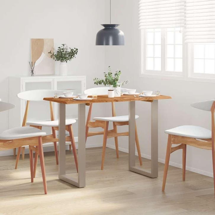 vidaXL Eettafel 110x50x76 cm massief acaciahout, Huis en Inrichting, Tafels | Eettafels, Nieuw, Verzenden