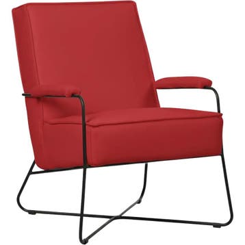 Leren fauteuil Hope - Toledo Ducati (rood), Nieuw, Ophalen of Verzenden, Eigentijds, Industrieel, Modern, Scandinavisch, 50 tot 75 cm