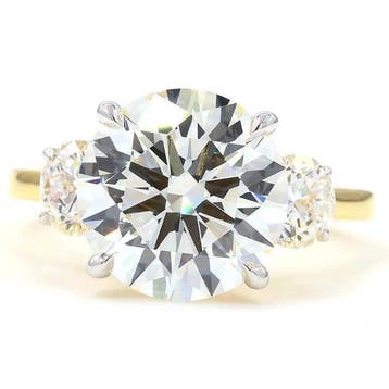 Ring - 18 karaat Geel goud - 6.00ct. tw. Diamant (Lab-grown), Sieraden, Tassen en Uiterlijk, Ringen, Nieuw