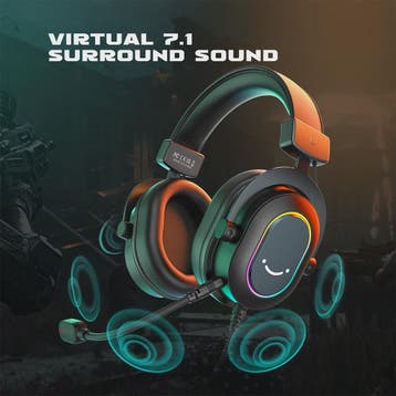 FIFINE H6 Gaming Headset: Virtueel 7.1 Surround Sound, RGB,, Verzenden, Nieuw