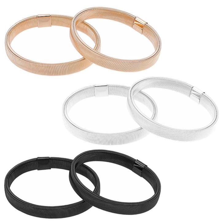 Fako Bijoux - Set Van 3 paar Premium Mouwophouders Zwart,, Sieraden, Tassen en Uiterlijk, Overige Accessoires, Verzenden