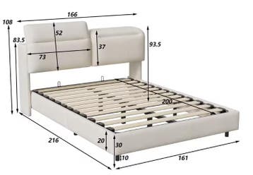 Zwevend Tweepersoonsbed 140x200cm met LED en Opvouwbaar Hoof, Verzenden, Nieuw