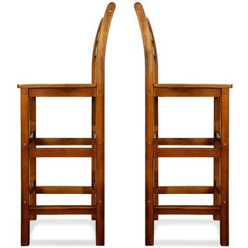Set van 2 Acacia Hout Barkrukken (Meubelen, Interieur), Verzenden
