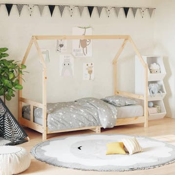 vidaXL Kinderbedframe 80x160 cm massief grenenhout, Kinderen en Baby's, Kinderkamer | Bedden, Verzenden, Nieuw