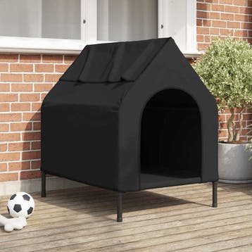 vidaXL Huis voor Huisdieren Zwart 90 x 65 x 83 cm Staal, Dieren en Toebehoren, Verzenden, Nieuw