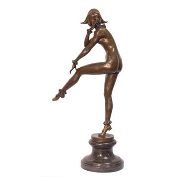 BRONZEN SCULPTUUR VAN EEN HARLEKIJN (Beeldjes - Decoratie), Verzenden, Nieuw