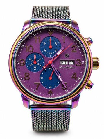 Raoul U. Braun - Triple Calendar Automatic Rainbow - Zonder, Nieuw