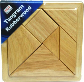 Tangram Rubberwood (12 x 12 cm) | HOT Games - Puzzels, Verzenden, Nieuw