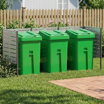 vidaXL Afvalcontainer scherm 249 x 85 x 113 cm, Verzenden, Nieuw, IJzer