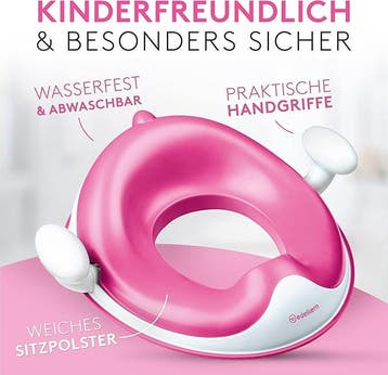 Toiletbril verkleiner Edelkern (Rose/wit), Ophalen of Verzenden, Nieuw