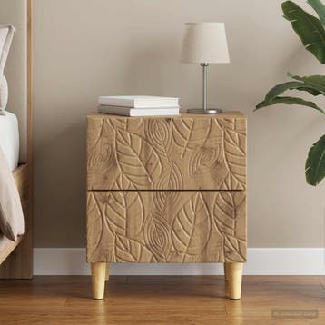 vidaXL Nachtkastje Artisanaal eiken 43 x 34,5 x 48 cm, Minder dan 45 cm, Verzenden, Nieuw, Minder dan 55 cm