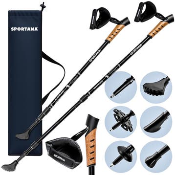 Nordic Walking StokkenTelescopische 1 paar Grijs (Recreatie), Caravans en Kamperen, Verzenden, Nieuw