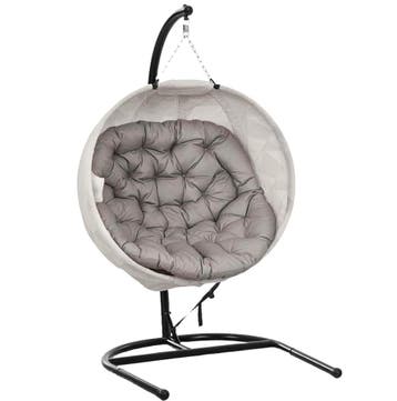 Nieuwe Hangstoel – Ei Stoel met Standaard – Zandbruin zwart, Huis en Inrichting, Stoelen, Verzenden, Nieuw