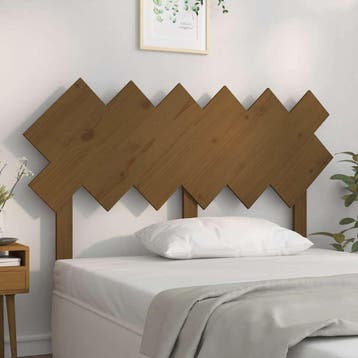 vidaXL Hoofdbord 132x3x81 cm massief grenenhout honingbruin, Verzenden, Nieuw, Bruin, Hout