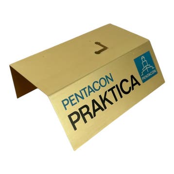 Praktica PENTACON Displaystandaard – Vintage Metalen Winkeld, Verzenden, Zo goed als nieuw