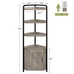 Hoekkast met Deur en 5 Planken Boerderijstijl, Verzenden, Nieuw