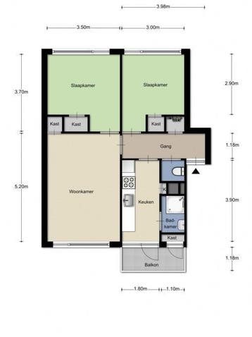 Te Huur 3 Kamer Appartement Aubadestraat In Nijmegen, Huizen en Kamers, Huizen te huur, Gelderland, Direct bij eigenaar, Nijmegen