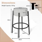 LIVSK Moderne Barkruk zonder Rugleuning - Hoogwaardig Linnen, Huis en Inrichting, Fauteuils, Verzenden, Nieuw