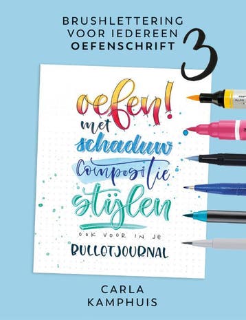 3 / Brushlettering voor iedereen Oefenschrift 3 /, Verzenden, Zo goed als nieuw, Carla Kamphuis