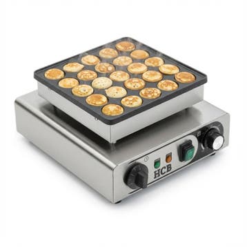 HCB Poffertjesbakplaat - 25 dops - 230V - RVS, Verzenden, Nieuw in verpakking
