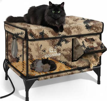 Kattenhuis voor buiten - Kattenhok - Waterdicht - Groen - Cl, Verzenden, Zo goed als nieuw