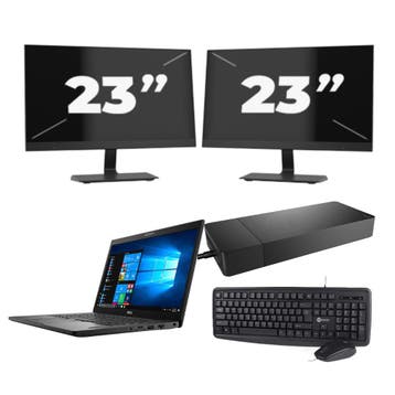 Dell Latitude 7490 -   i7-8e 8GB  - 256GB  + 2x 23 inch, Computers en Software, Windows Laptops, 8e Generatie, Qwerty, Verzenden