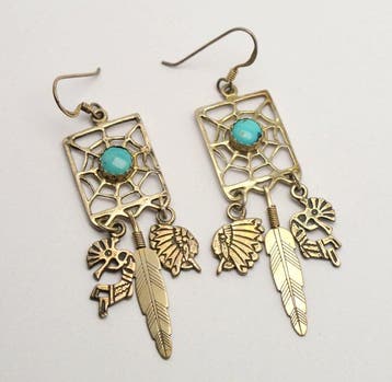 Navajo oorbellen 925 zilver - Verenigde Staten (Zonder