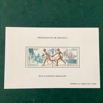 Monaco 1992 - Speciale blok Olympische Spelen in Barcelona -, Gestempeld