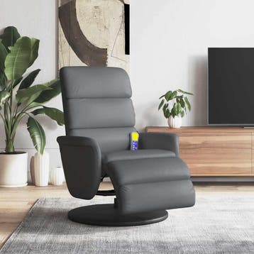 vidaXL Massagestoel verstelbaar met voetensteun kunstleer, Huis en Inrichting, Fauteuils, Verzenden, Nieuw