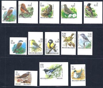 België 2000/2001 - Andre Buzin , vogels ongetand, Gestempeld
