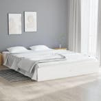 vidaXL Bedframe massief hout wit 135x190 cm, Verzenden, Wit, 190 cm of minder, Overige maten