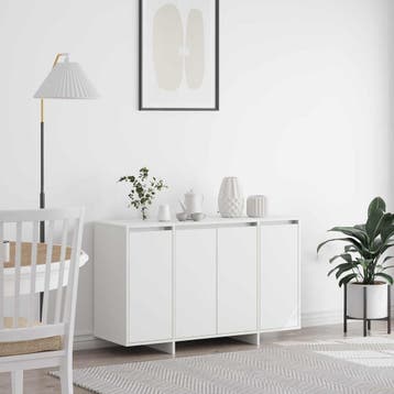vidaXL Dressoir Wit 120 x 41 x 75 cm Bewerkt hout, Verzenden, Nieuw, Overige houtsoorten, Minder dan 50 cm