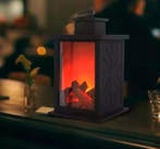 LED lantaarn - Flame effect - Met timer - Op batterijen, Ophalen of Verzenden, Nieuw