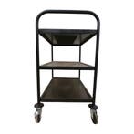 Metalen serveertrolley, 3 niveaus, verrijdbaar, zwart -, Ophalen of Verzenden, Overige typen, Emtrade NL
