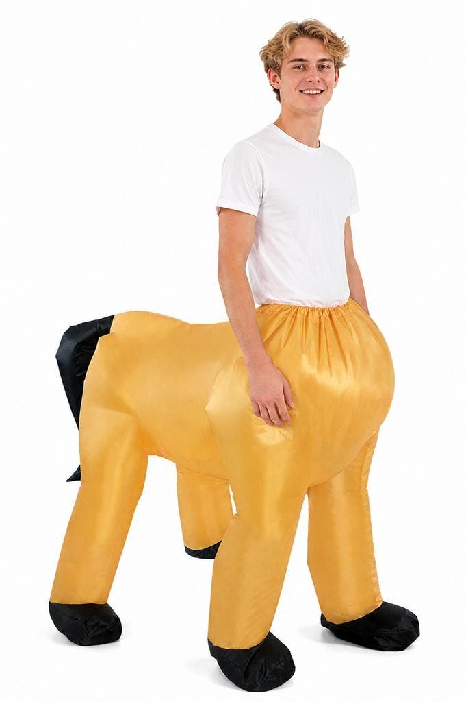 KIMU® Opblaas Kostuum Centaur Opblaasbaar Pak Centaurpak Mas, Kleding | Heren, Carnavalskleding en Feestkleding, Kleding, Nieuw